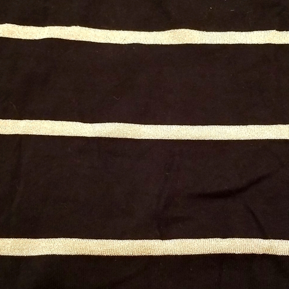 Vince Camuto Sweater - Black and Gold Stripes - Picture 5 of 6